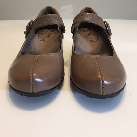 Abeo BIO System Womens Nadine Mary Jane Comfort Shoes Tan Leather size 8N Narrow - Picture 5 of 15